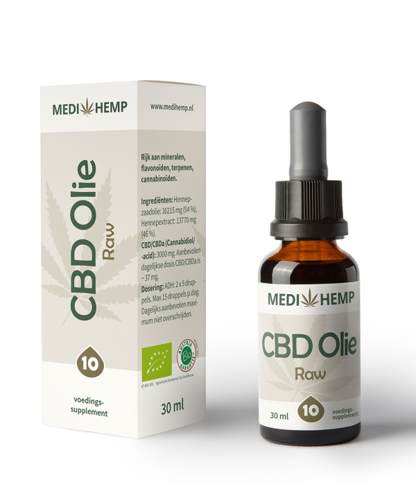 CBD olie 10 procent 30 ml Medihemp naturel